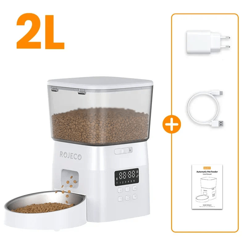 Distributeur Croquettes - AutomaticCatFeeder™ - Blanc - Le Coin Des Félins