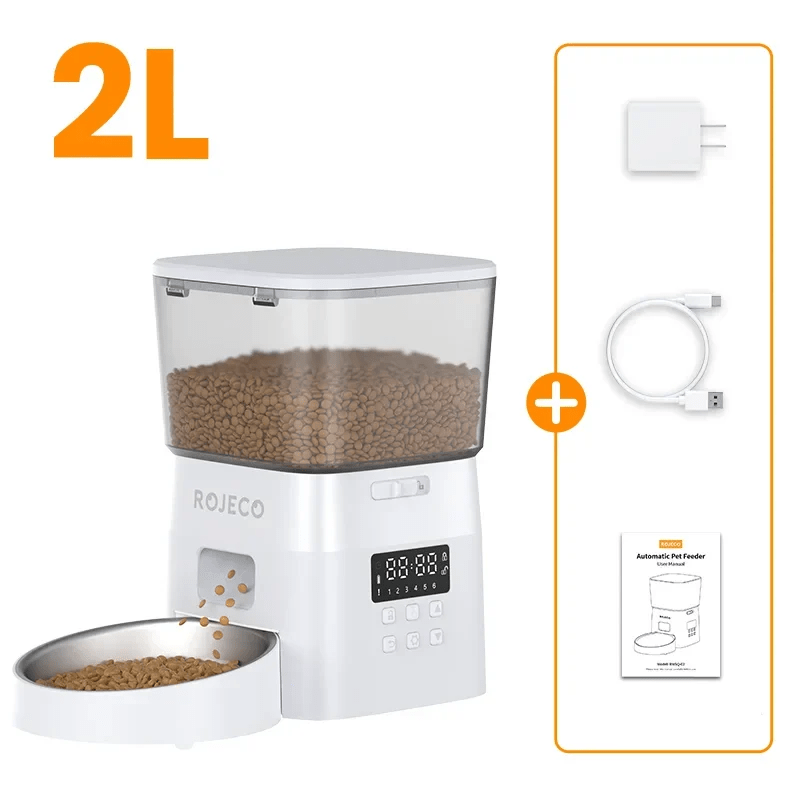 Distributeur Croquettes - AutomaticCatFeeder™ - Blanc - Le Coin Des Félins