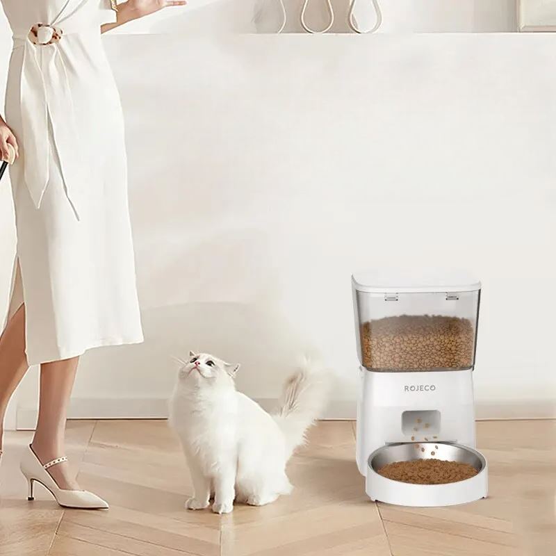 Distributeur Croquettes - AutomaticCatFeeder™ - Blanc - Le Coin Des Félins