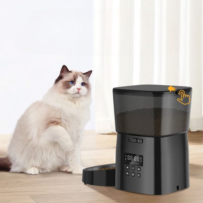 Distributeur Croquettes - AutomaticCatFeeder™ - Noir - Le Coin Des Félins