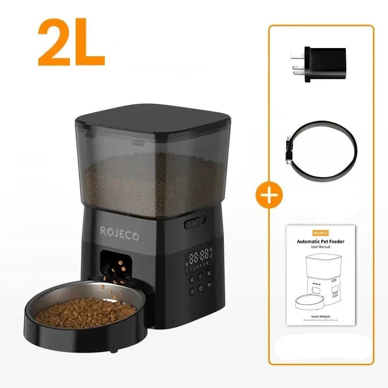 Distributeur Croquettes - AutomaticCatFeeder™ - Noir - Le Coin Des Félins